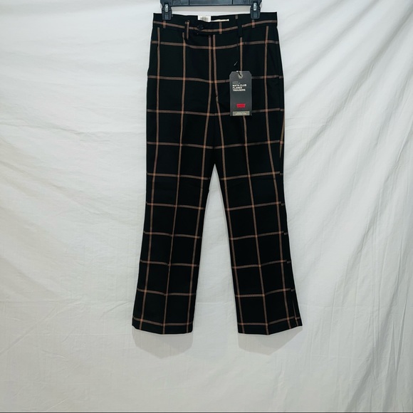 Levi's Math Club Trouser Flare Pants in Bonnie Plaid Rinse - Picture 4 of 8